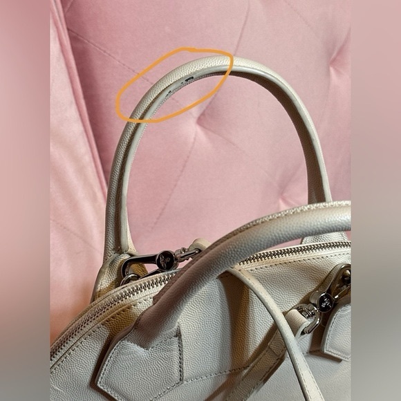 Vivienne Westwood WINDSOR MEDIUM BAG BEIGE/WHITE - Picture 8 of 12